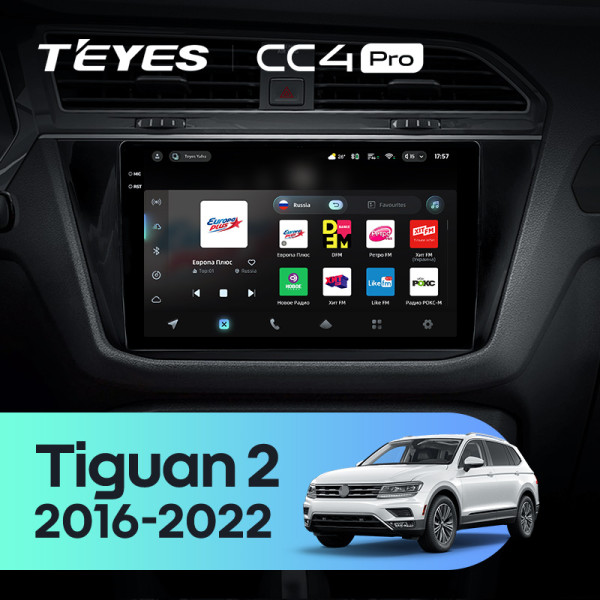 Штатна магнітола Teyes CC4 Pro 8+128 Gb Volkswagen Tiguan 2 Mk 2016-2022 (B) 10" 2k