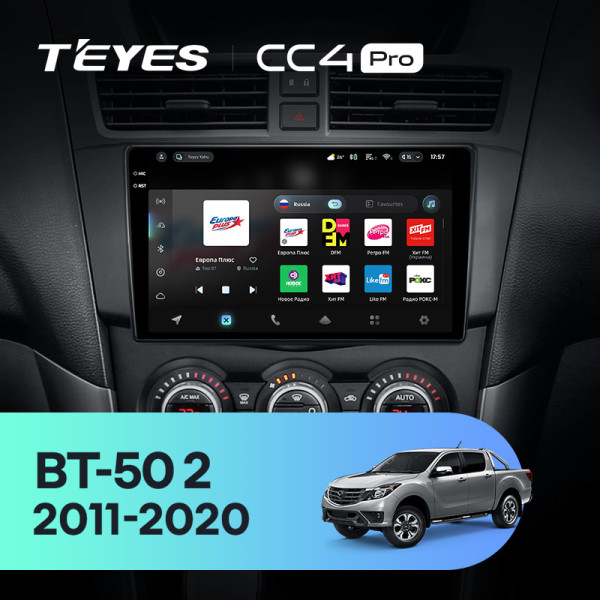 Штатна магнітола Teyes CC4 Pro 8+128 Gb Mazda BT-50 BT50 2 (F1) 2011-2020 9" 2k (L1)
