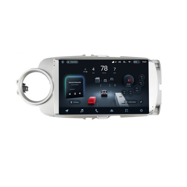 Штатна магнітола Teyes CC4 Pro 8+128 Gb Toyota Yaris Vios 2012-2017 Silver 9" 2k
