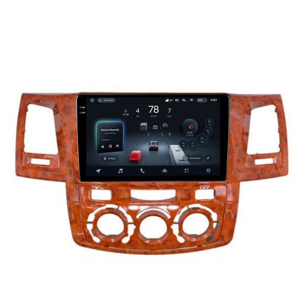 Штатна магнітола Teyes CC4 Pro 8+128 Gb Toyota Fortuner 1 AN50 AN60 HILUX Revo Vigo 2008-2014 brown 9" 2k