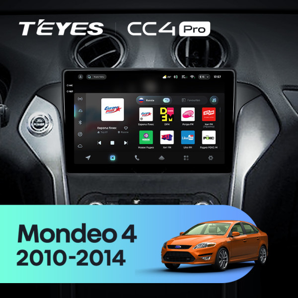 Штатна магнітола Teyes CC4 Pro 12+256 Gb Ford Mondeo 4 2010-2014 Full Set AT AC Black with touch 10" 2k (L1)