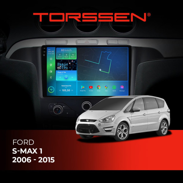 Штатна магнітола Torssen 2K Torssen Ford S-max 1 (2006 - 2015) F96128 4G Carplay DSP