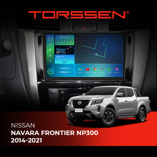 Штатная магнитола Torssen 2K Nissan Navara Frontier NP300 2014-2021 F98256 4G Carplay DSP