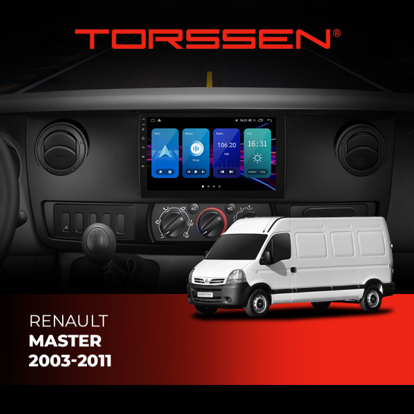 Штатная магнитола Torssen Renault Master 2003-2011 N10 Carplay