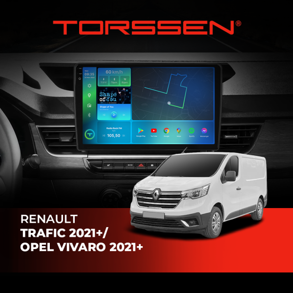 Штатна магнітола Torssen 2K DTS Renault Trafic 4 2021+/Opel Vivaro 2021+ F10432 4G Carplay DSP