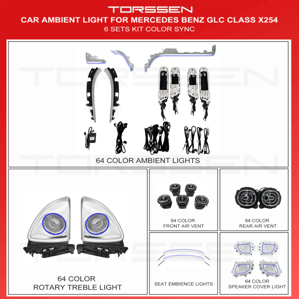 Підсвітка салону Torssen Mercedes GLC (X254) 2022-2026 - 6SK