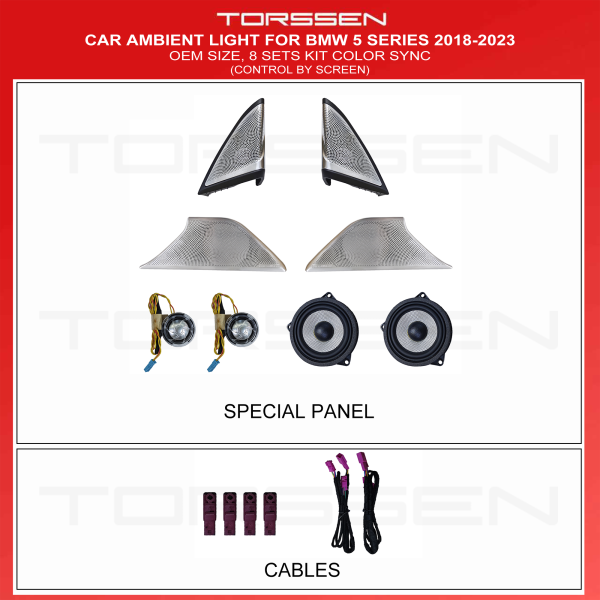 Підсвітка салону Torssen BMW 5 Series(G38) 2018-2023(Original with ambient)-8 Leds