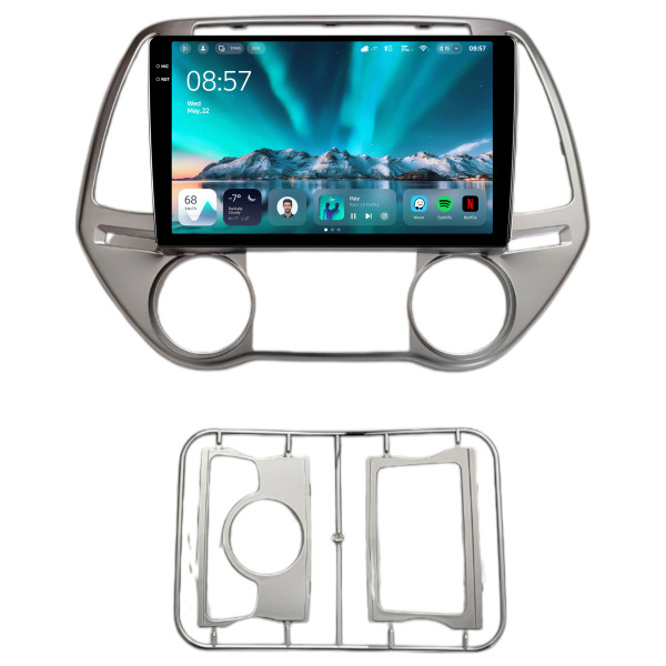 Штатна магнітола Teyes CC4 6+64 Gb Hyundai i20 2012+ AT AC Sliver 9" 2k