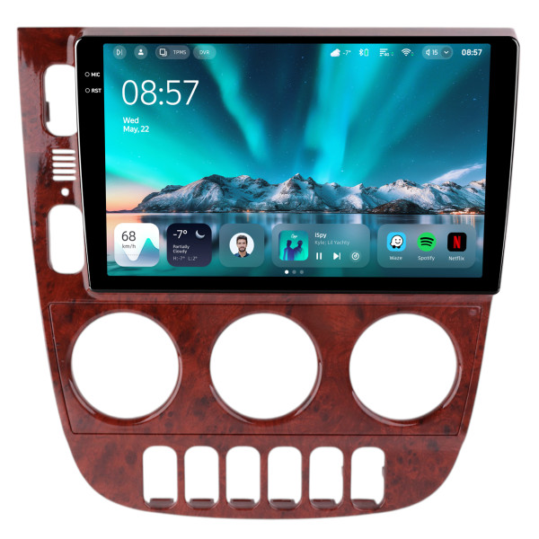 Штатна магнітола Teyes CC4 6+64 Gb Mercedes Benz M-Class ML320 W163 ML320 2003-2005 LHD WOODEN 9" 2k