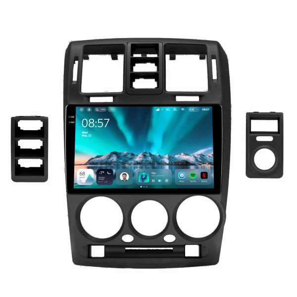 Штатна магнітола Teyes CC4 6+64 Gb Hyundai GETZ 1 2002-2011 LHD BLACK 9" 2k