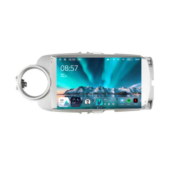 Штатна магнітола Teyes CC4 6+64 Gb Toyota Yaris Vios 2012-2017 Silver 9" 2k