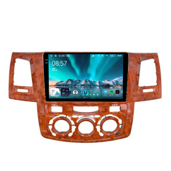 Штатна магнітола Teyes CC4 6+64 Gb Toyota Fortuner 1 AN50 AN60 HILUX Revo Vigo 2008-2014 brown 9" 2k