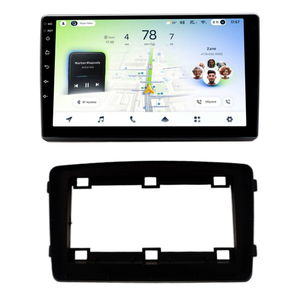 Штатна магнітола Teyes CC4L 6+64 Gb Mercedes Benz UNIVERSAL FRAME 1998-2006 9"
