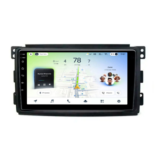 Штатна магнітола Teyes CC4L 6+64 Gb Mercedes Benz Smart 2006-2009 9"