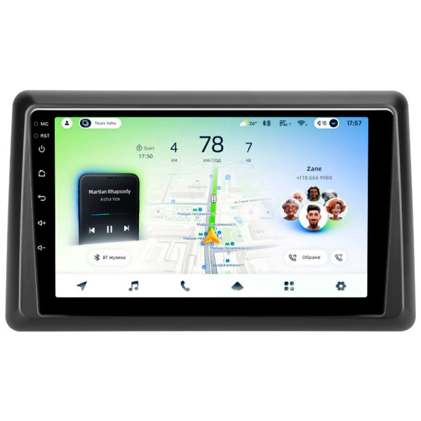 Штатна магнітола Teyes CC4L 6+64 Gb Renault Duster HM 2 2020-2023 9" (L1)