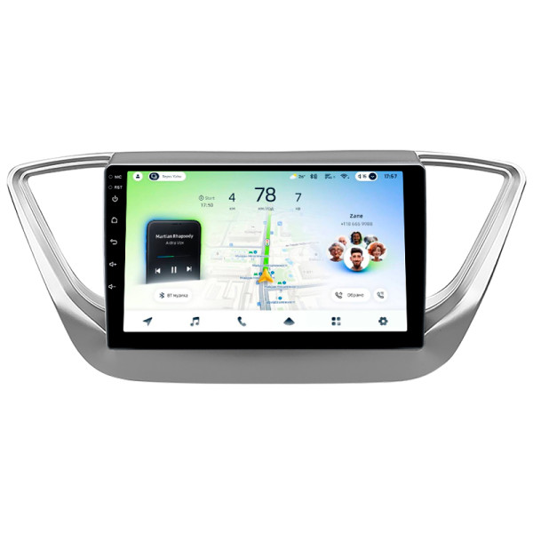 Штатна магнітола Teyes CC4L 6+64 Gb Hyundai Solaris 2 2017-2020 (B) 9"