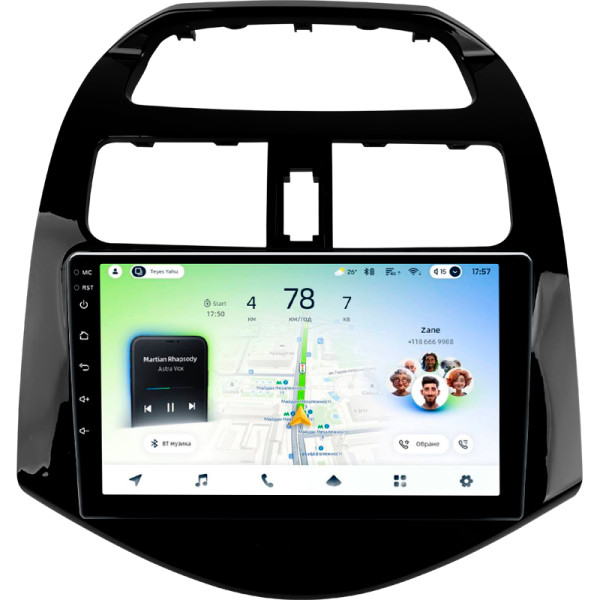 Штатна магнітола Teyes CC4L 4+64 Gb Chevrolet Spark M300 2009 - 2016 (F1) 9"