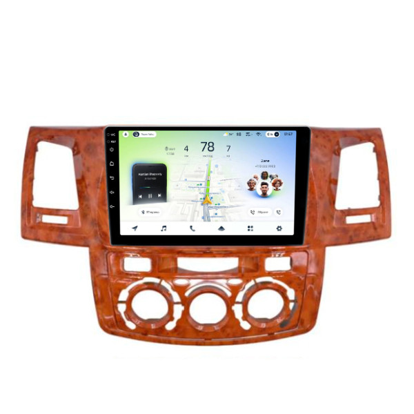 Штатна магнітола Teyes CC4L 4+64 Gb Toyota Fortuner 1 AN50 AN60 HILUX Revo Vigo 2008-2014 brown 9"