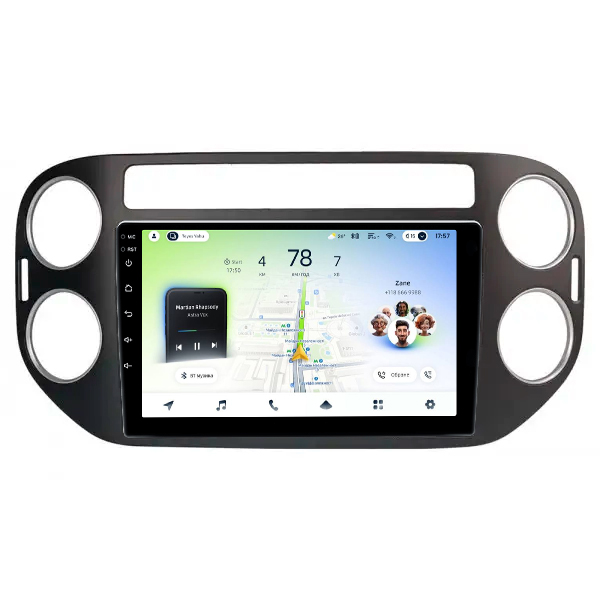 Штатна магнітола Teyes CC4L 4+64 Gb Volkswagen Tiguan 1 NF 2006-2017 (F1) (27mm) 9"