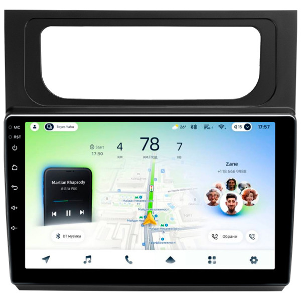 Штатна магнітола Teyes CC4L 4+64 Gb Volkswagen Touran 2 1T 2010-2015 10"