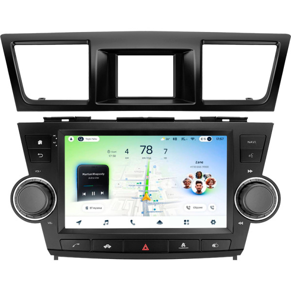 Штатна магнітола Teyes CC4L 6+64 Gb Toyota Highlander 2 XU40 2007-2013 (F3) 9" (L2)