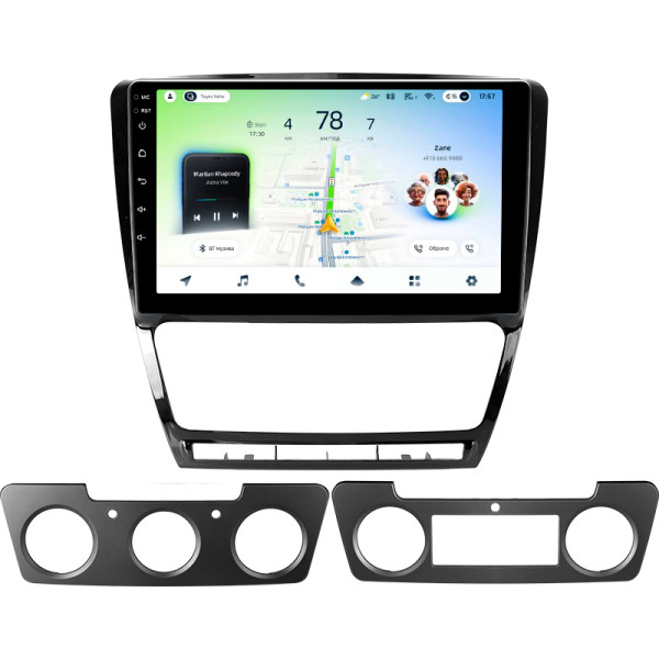 Штатна магнітола Teyes CC4L 6+64 Gb Skoda Octavia 2 A5 2008-2013 10" black