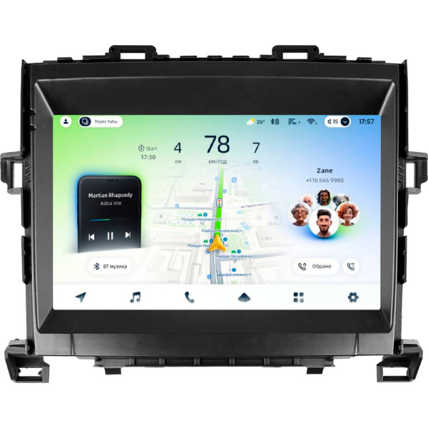 Штатна магнітола Teyes CC4L 4+64 Gb Toyota Alphard H20 2008-2014 9"