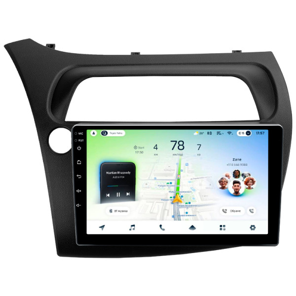 Штатна магнітола Teyes CC4L 6+64 Gb Honda Civic Hatchback (Left hand drive) 2006-2012 9" (L2)