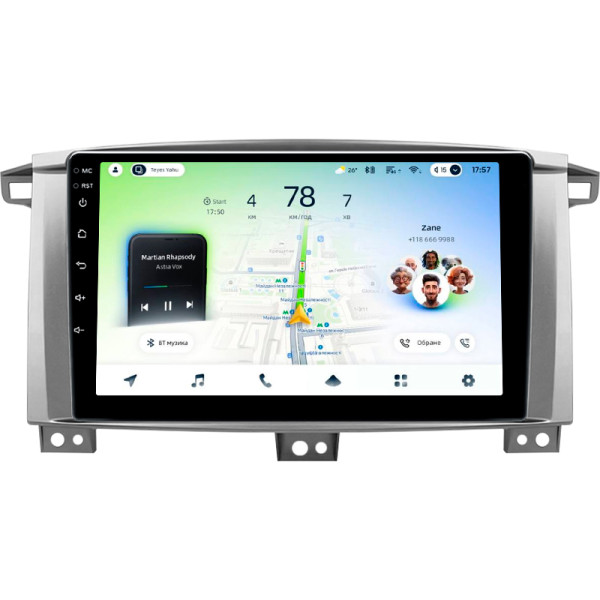 Штатна магнітола Teyes CC4L 4+64 Gb Toyota Land Cruiser LC 100-A 2002-2007 (A) 9"