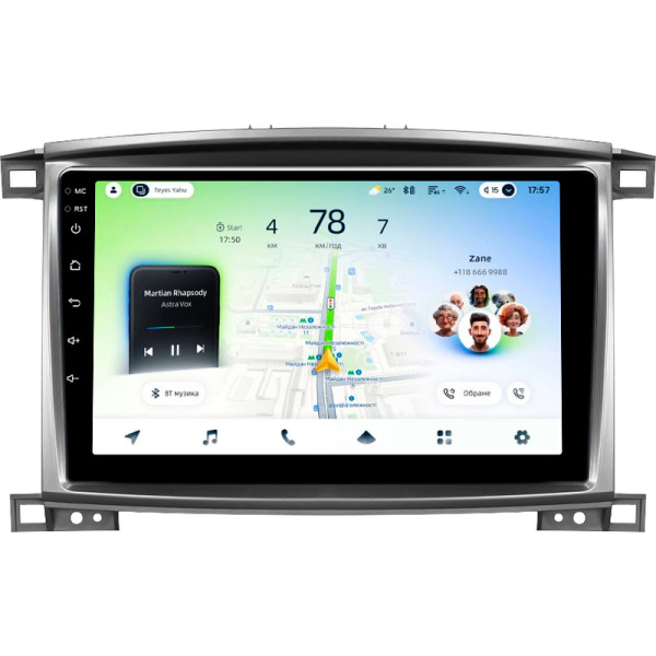 Штатна магнітола Teyes CC4L 4+64 Gb Toyota Land Cruiser LC 100-B 2002-2007 (B) 10"
