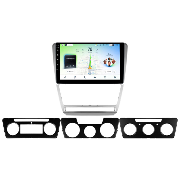 Штатна магнітола Teyes CC4L 6+64 Gb Skoda Octavia 2 A5 2008-2013 10" silver
