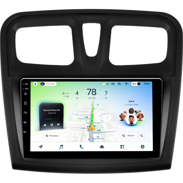 Штатна магнітола Teyes CC4L 4+64 Gb Renault Logan 2 2012-2022 Sandero 2 2013-2022 (F1) (A) 9"