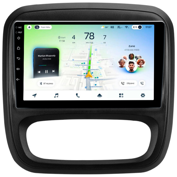 Штатна магнітола Teyes CC4L 6+64 Gb Renault Trafic 3 2014-2021 / Opel Vivaro B 2014-2018 9" (L1)
