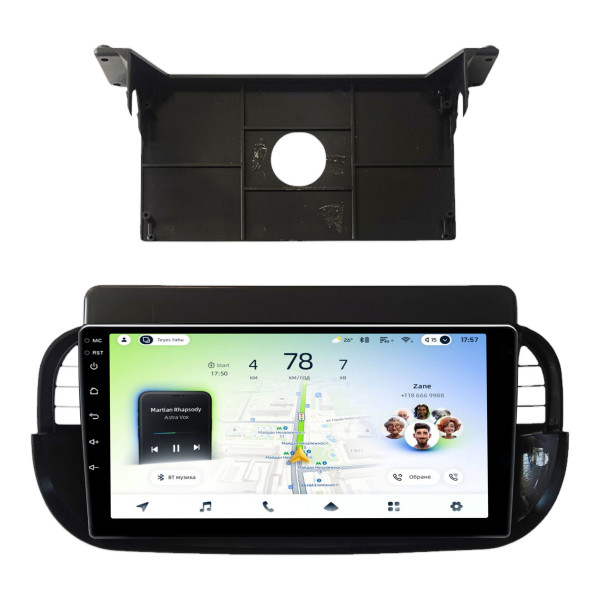 Штатна магнітола Teyes CC4L 4+64 Gb Fiat 500 2007-2015 Black 9"