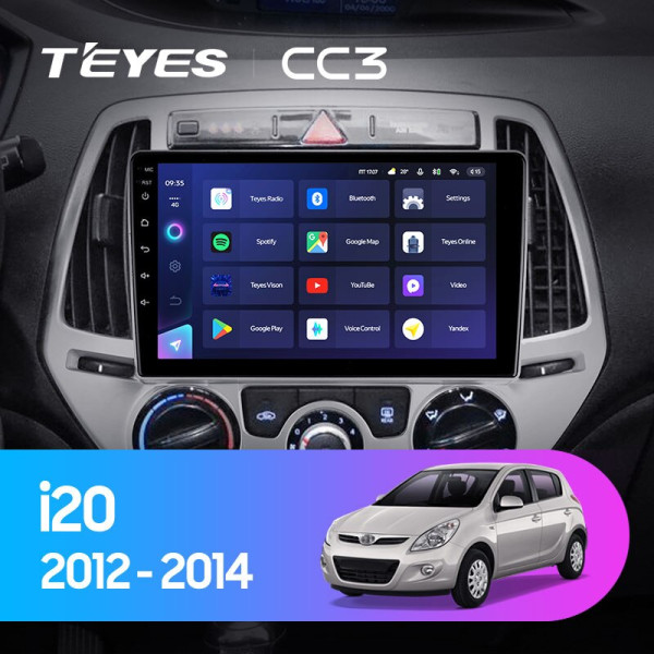Teyes CC3 Hyundai i20 2 2012-2014 9" Штатна магнітола