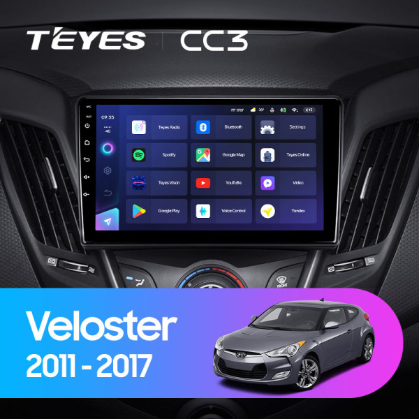 Teyes CC3 Hyundai Veloster FS 2011 - 2017 9" Штатна магнітола