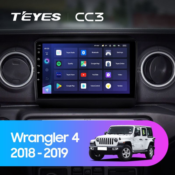 Teyes CC3 Jeep Wrangler 4 JL 2018-2019 9" Штатна магнітола