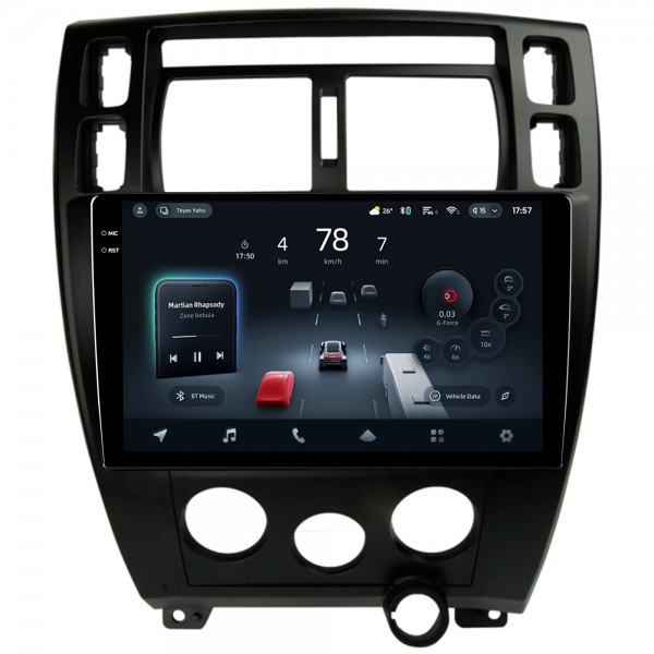 Штатна магнітола Teyes CC4 8+128 Gb Hyundai Tucson 1 2004-2009 Black 10" 2k