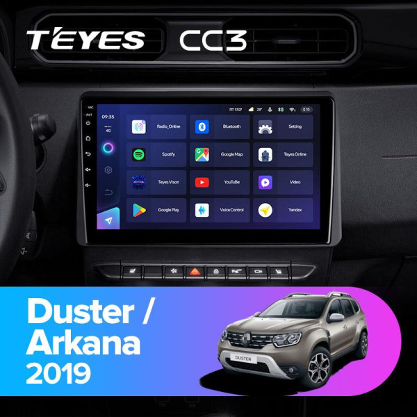 Teyes CC3 Renault Duster HM 2, Arkana 1 2019-2023 10" Штатна магнітола