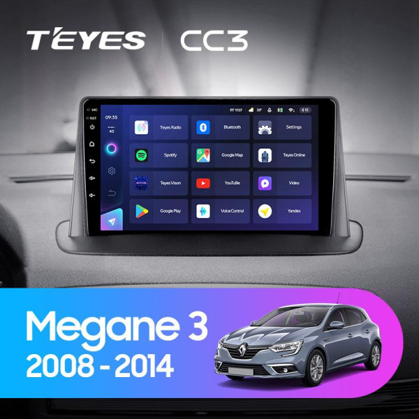 Teyes CC3 Renault Megane 3 2008-2014 9" Штатна магнітола