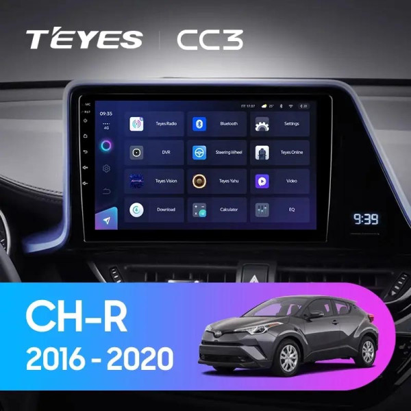 Teyes CC3 Toyota C-HR CHR (1 Din) 2016-2020 9" Штатна магнітола