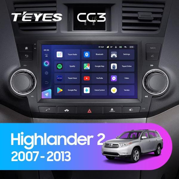 Teyes CC3 Toyota Highlander 2 XU40 2007-2013 9" Штатна магнітола