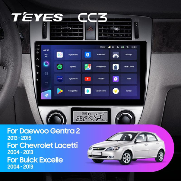 Teyes CC3 Chevrolet Lacetti J200/Buick Excelle Hrv 2004-2013/Daewoo Gentra 2 2013-2015 10" Штатна магнітола