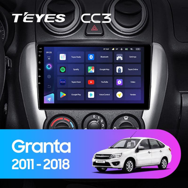Teyes CC3 LADA Granta Sport (1 Din) 2011-2018 - B 9" Штатна магнітола