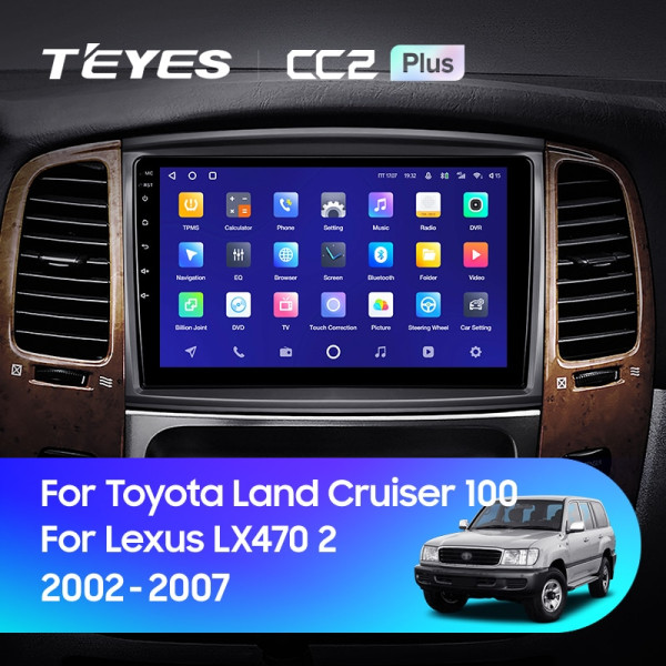 Teyes CC2 PLUS Toyota Land Cruiser LC 100-B 2002-2007 10" Штатна магнітола
