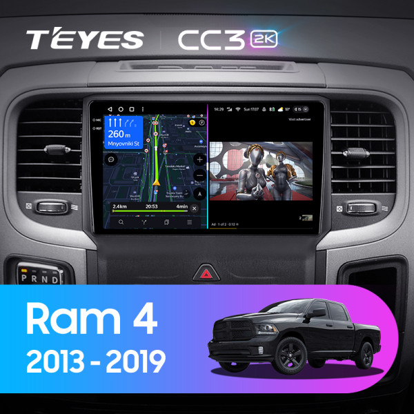 Teyes CC3 2K Dodge Ram 4 IV DJ DS 2013-2019 (F2) 9" Штатная магнитола