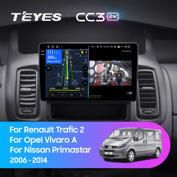 Teyes CC3 2K Renault Trafic 2, Opel Vivaro A, Nissan primastar 2006-2014 10" Штатна магнітола