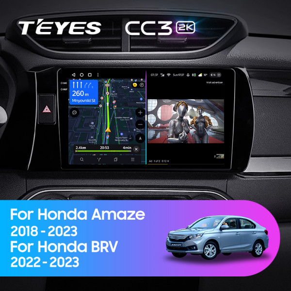 Teyes CC3 2K Honda Amaze 2018-2023 BRV 2022-2023 (Left hand driver) 9" Штатна магнітола