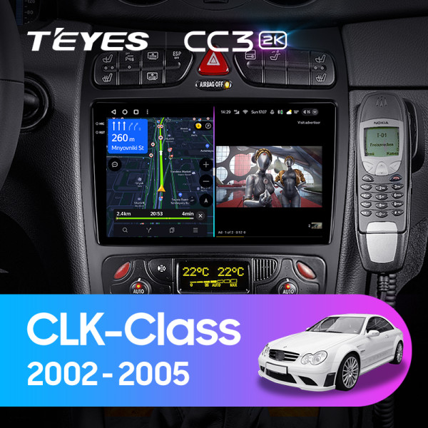 Teyes CC3 2K Mercedes Benz CLK Class C209 A209 (F2) 2002-2005 9" Штатная магнитола
