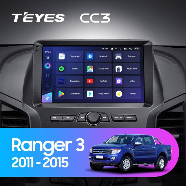 Teyes CC3 Ford Ranger 3 2011-2015 9" Штатна магнітола